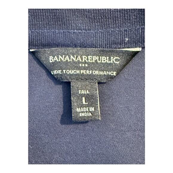 Banana Republic Men's Big & Tall Luxe‎ Touch Polo Shirt Blue Size Large - Picture 4 of 5